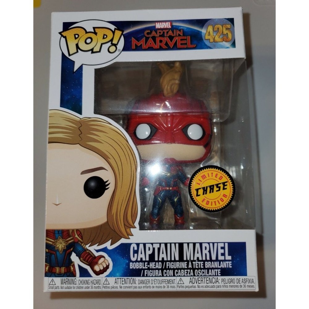 Limited Edition Chase Captain Marvel (Masked) Funko Pop - NIB/Comes in Protector